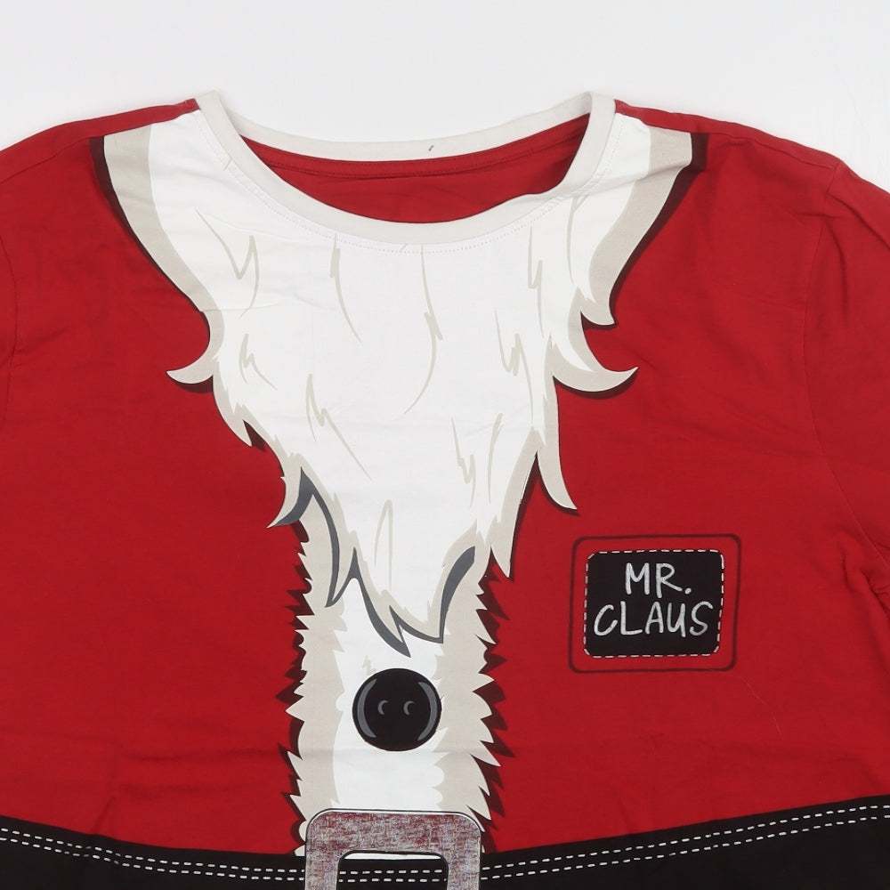 F&F Mens Red    T-Shirt Size XL  - CHRISTMAS