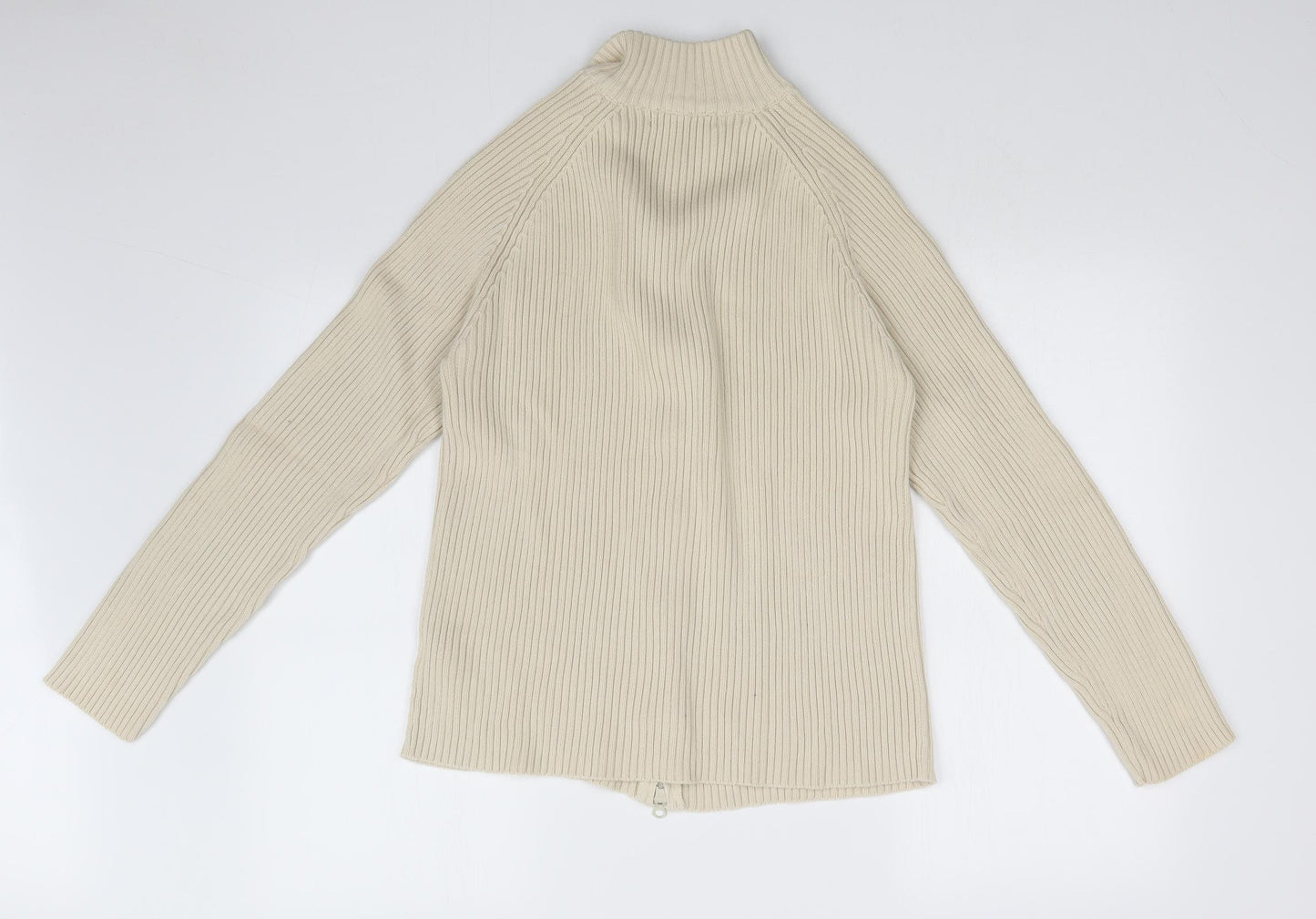 CEDARWOOD STATE Mens Beige Striped  Full Zip Jumper Size XL