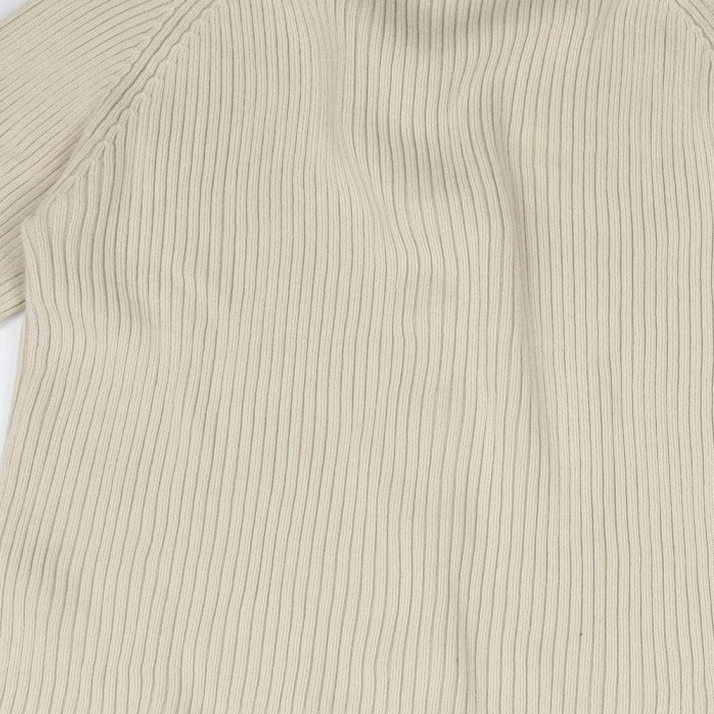 CEDARWOOD STATE Mens Beige Striped  Full Zip Jumper Size XL