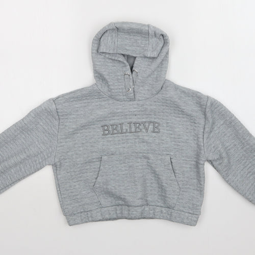 Primark Girls Grey   Pullover Hoodie Size 9-10 Years