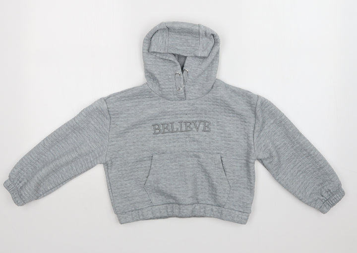Primark Girls Grey   Pullover Hoodie Size 9-10 Years
