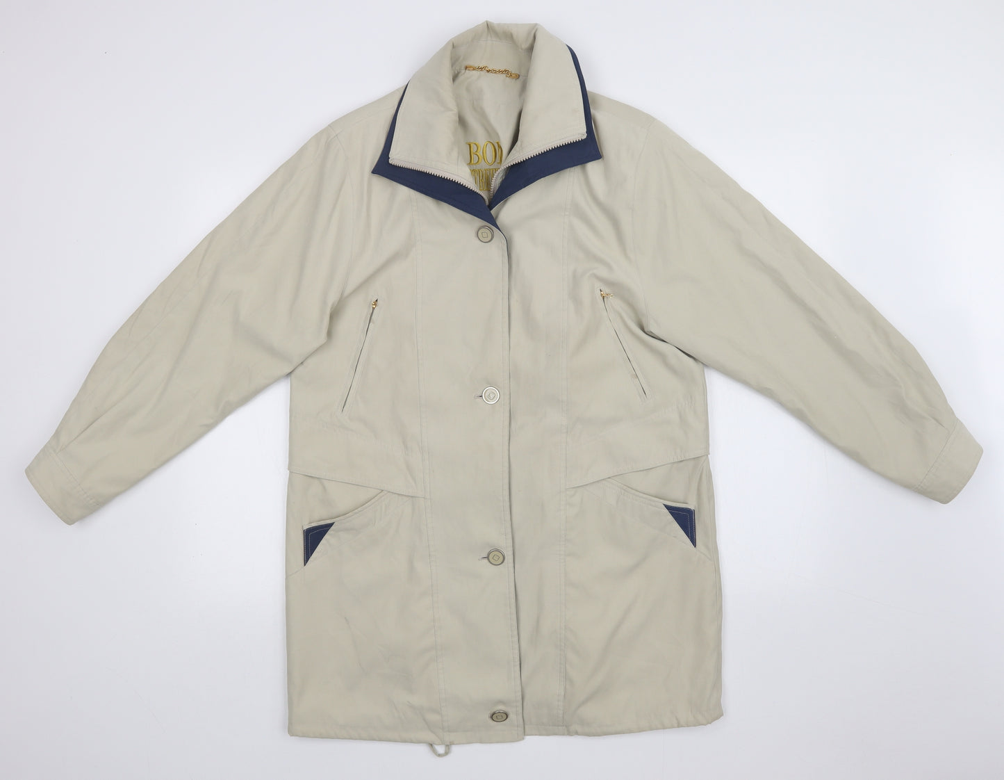 BOND STREET Mens Beige   Overcoat Coat