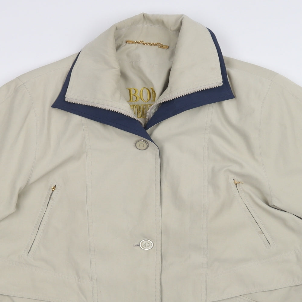 BOND STREET Mens Beige   Overcoat Coat