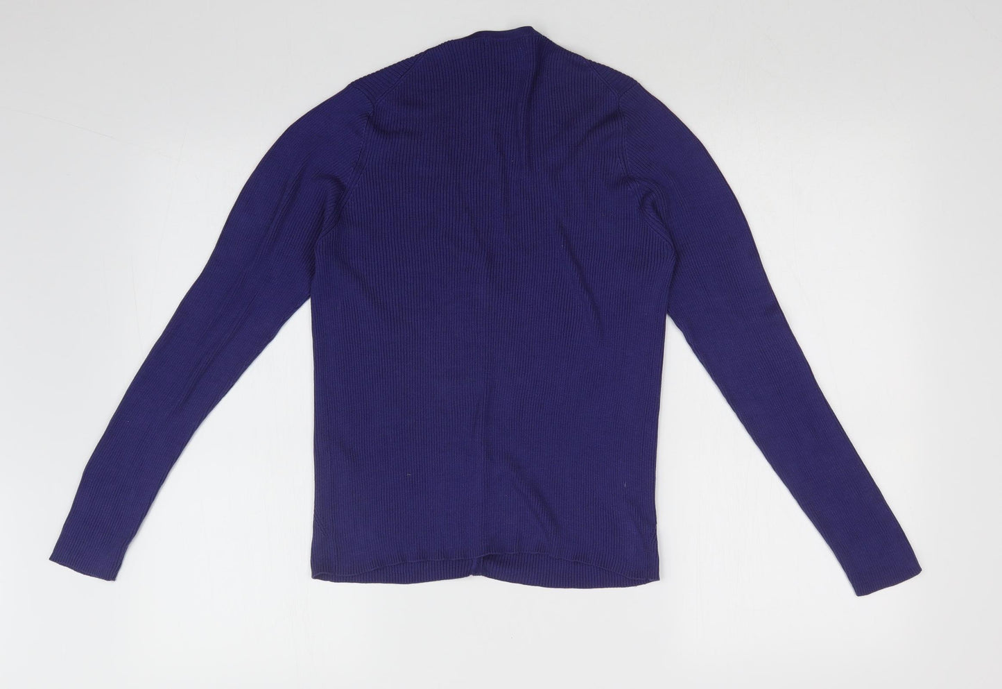 M&S Womens Purple Striped  Cardigan Jumper Size 16