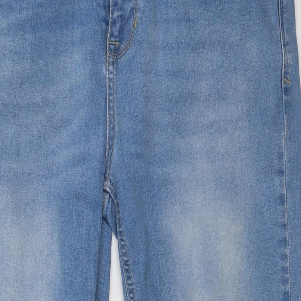 Peacocks Womens Blue  Denim Cropped Jeans Size 12 L24.5 in