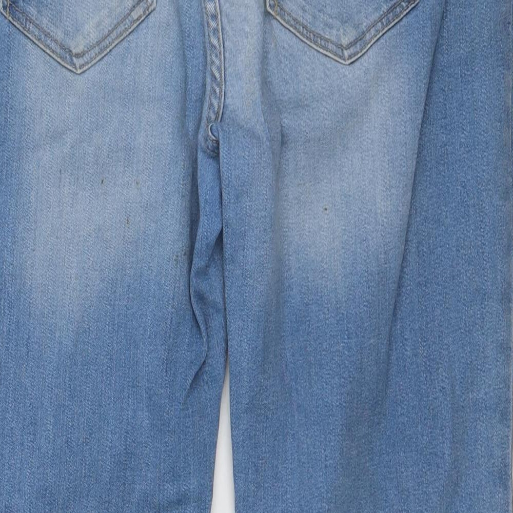 Peacocks Womens Blue  Denim Cropped Jeans Size 12 L24.5 in