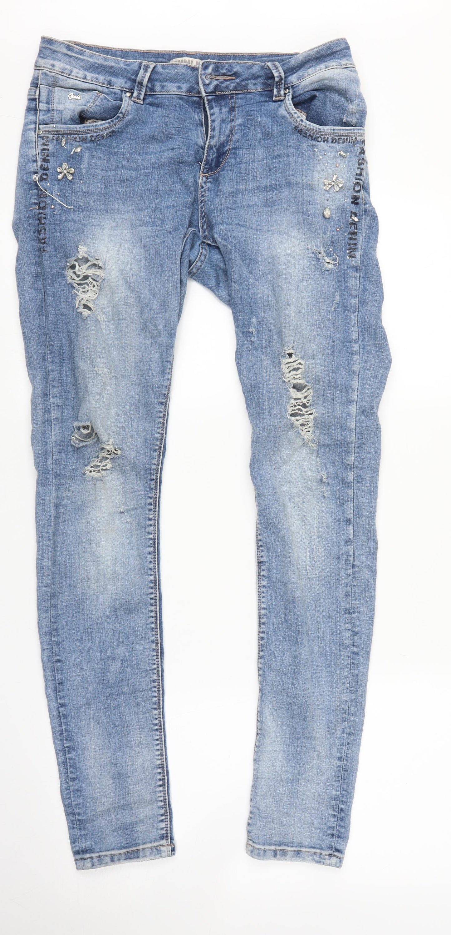 Monday Premium Womens Blue   Skinny Jeans Size L L29 in