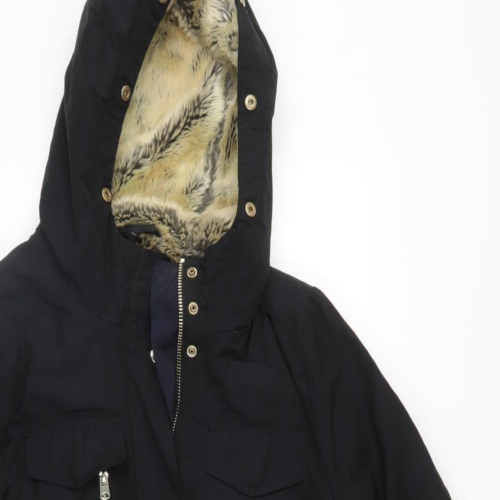 Topshop Womens Black   Rain Coat Coat Size 12