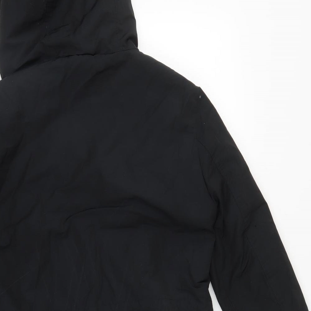 Topshop Womens Black   Rain Coat Coat Size 12