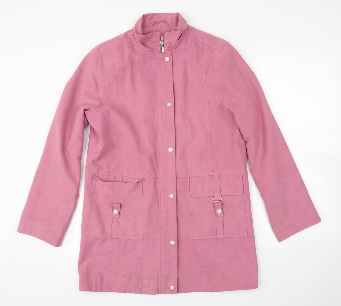 EWM Womens Pink   Overcoat Coat Size 10
