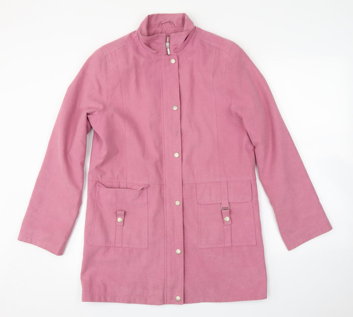 EWM Womens Pink   Overcoat Coat Size 10