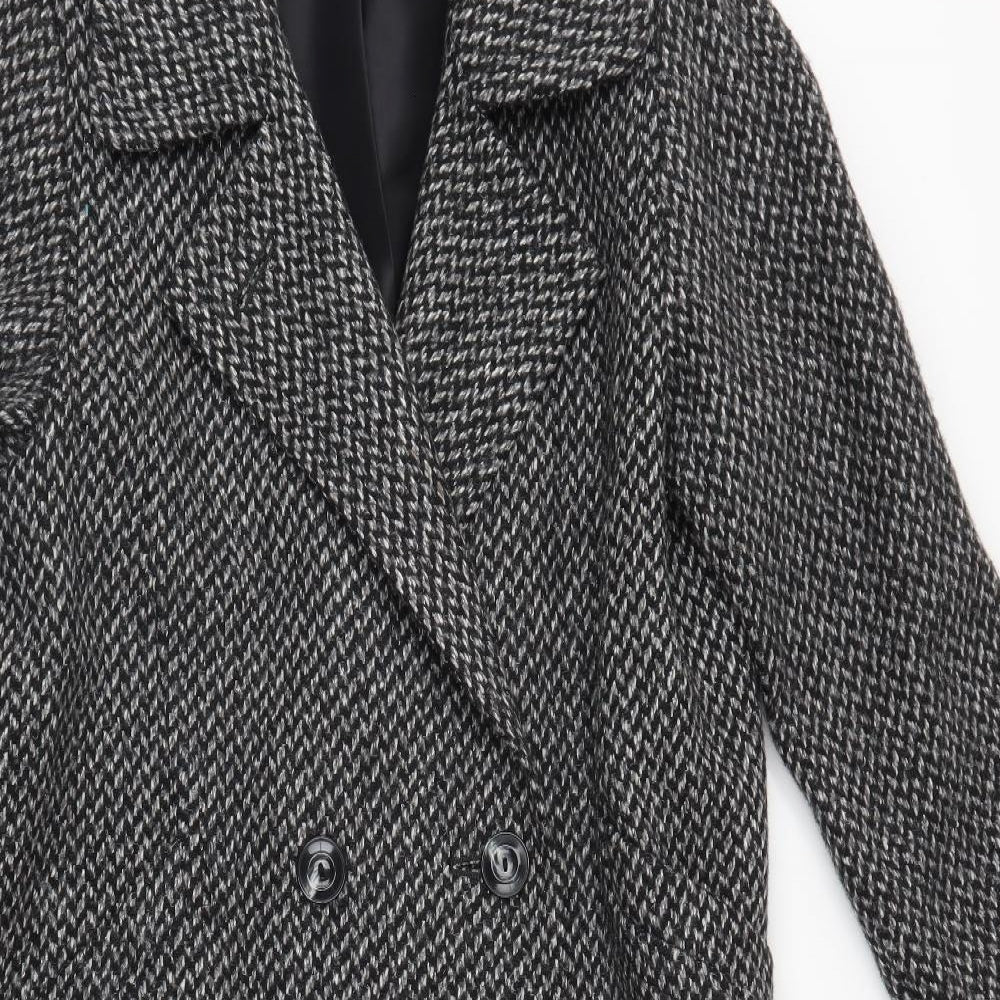 st michael Womens Green Herringbone  Trench Coat Coatigan Size 14