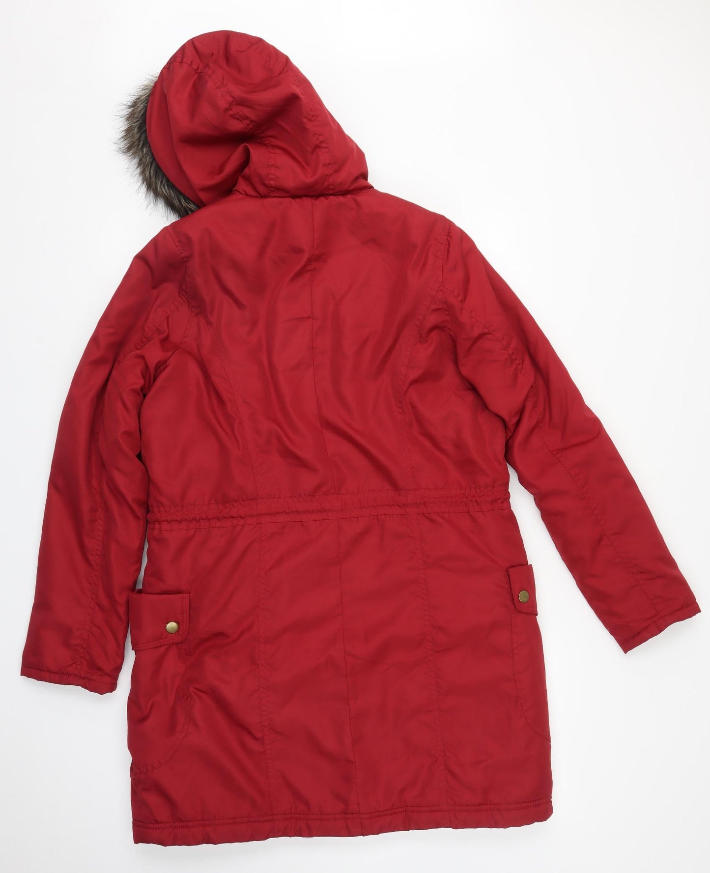 George Womens Red   Parka Coat Size 12