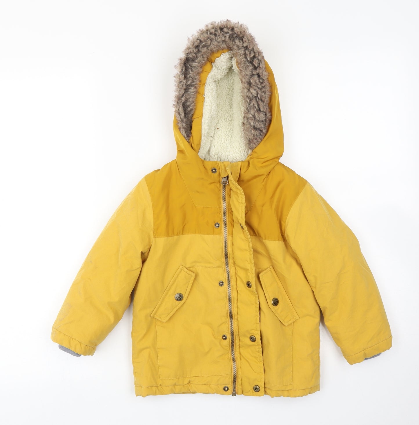 George Boys Yellow   Parka Coat Size 2-3 Years