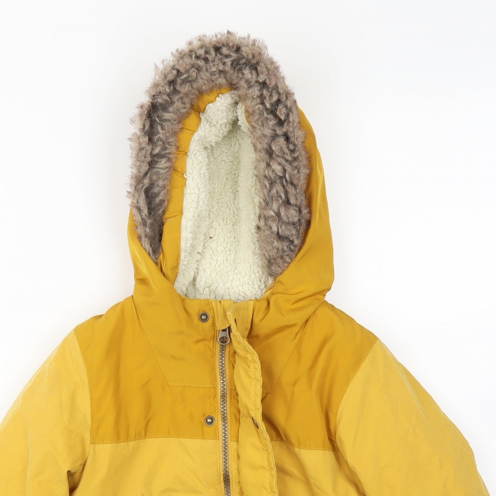 George Boys Yellow   Parka Coat Size 2-3 Years