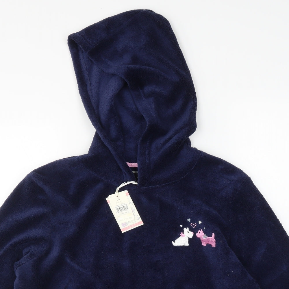 BHS Womens Blue   Top Pyjama Top Size 14  - Pyjama Hoodie