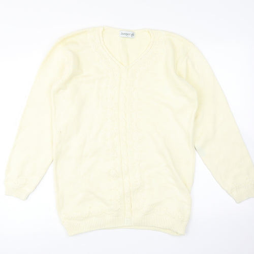 Jumper Womens Yellow   Pullover Jumper Size S