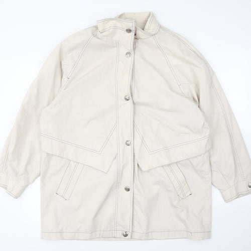 telemac Womens Beige   Overcoat Coat Size 16