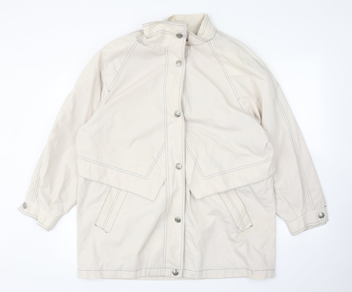 telemac Womens Beige   Overcoat Coat Size 16