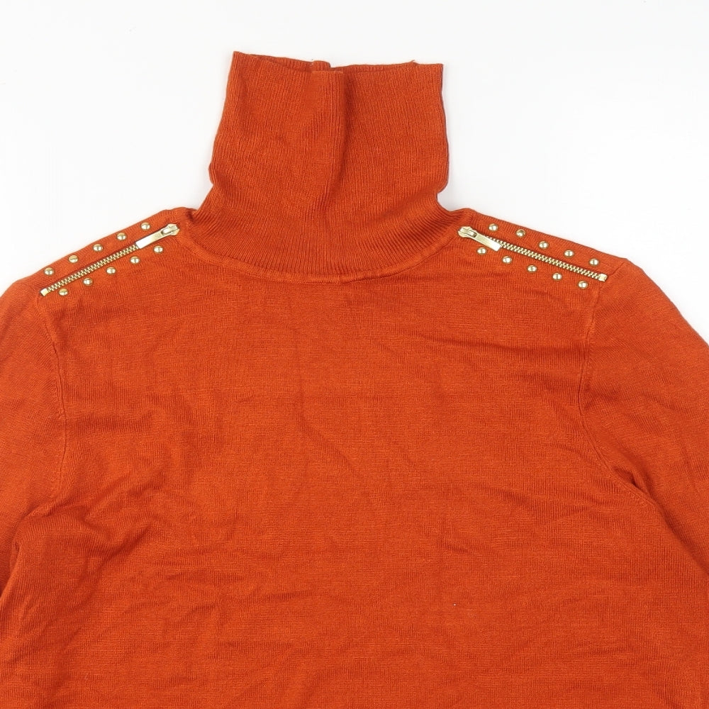 Wallis Womens Orange   Pullover Jumper Size 12