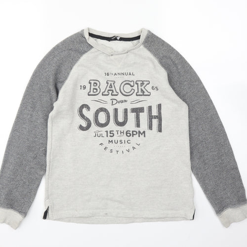 George Boys Grey   Pullover Sweatshirt Size 10-11 Years