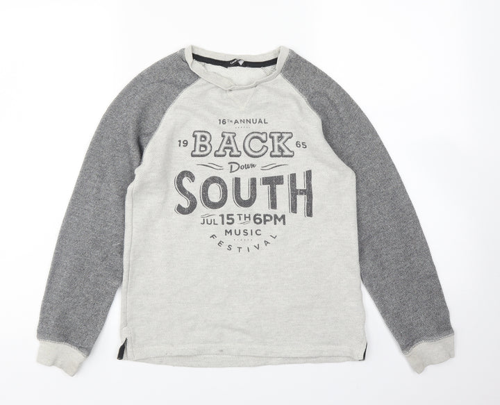 George Boys Grey   Pullover Sweatshirt Size 10-11 Years