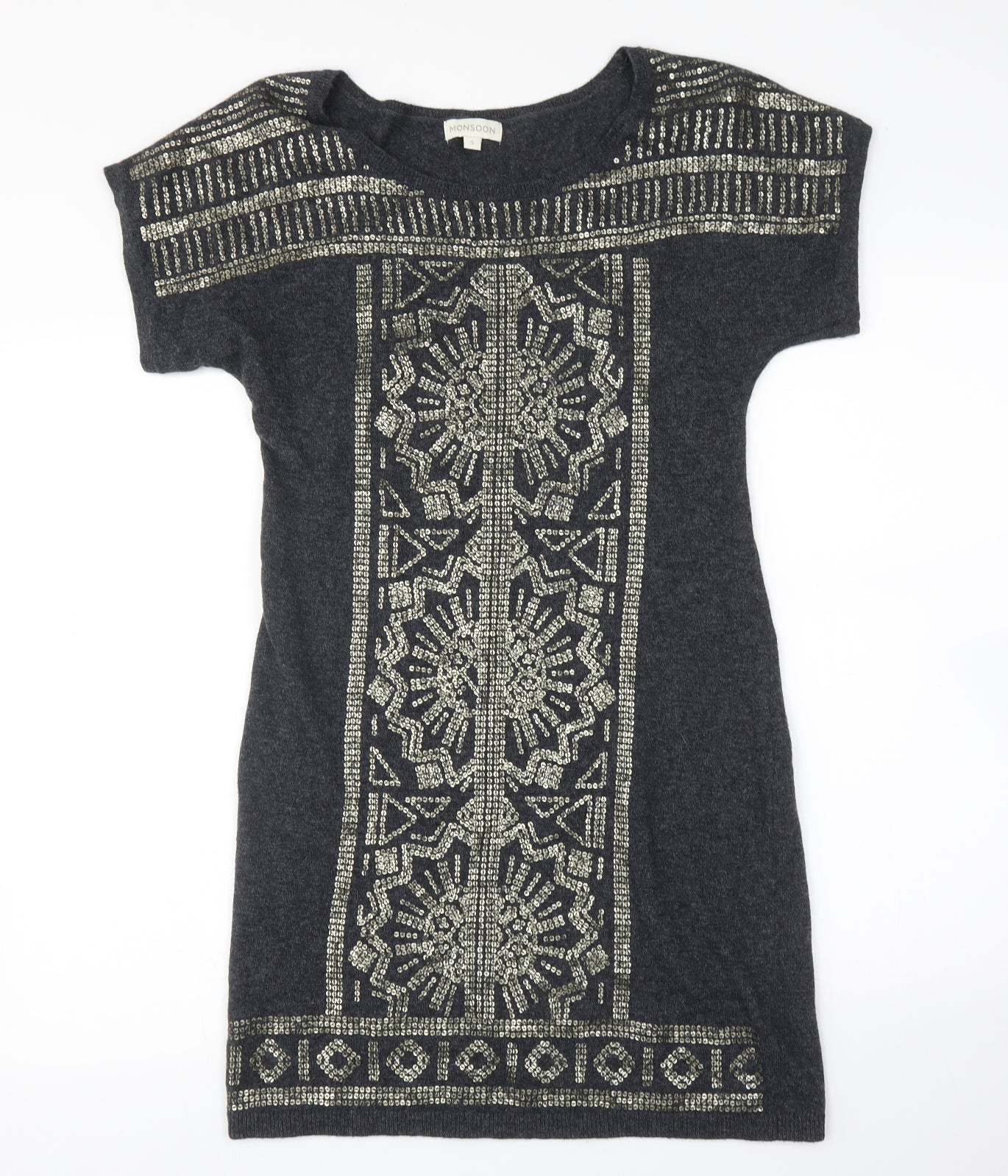 Monsoon Womens Grey   Jumper Dress  Size S