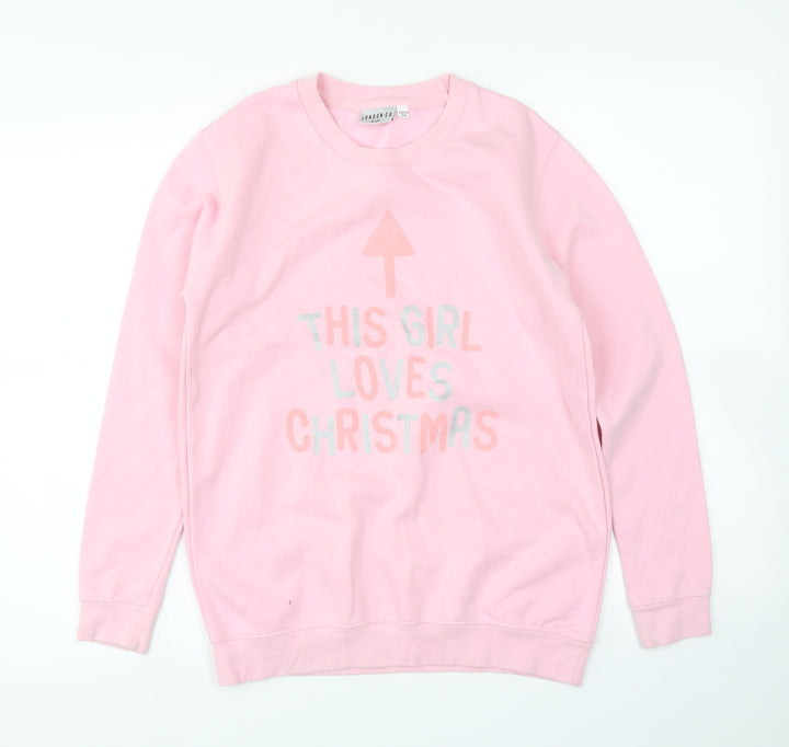 London.Co Girls Pink Pullover Sweatshirt Size 12-13 Years