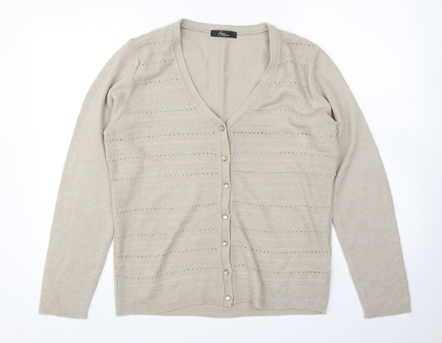 BM Womens Beige   Cardigan Jumper Size S