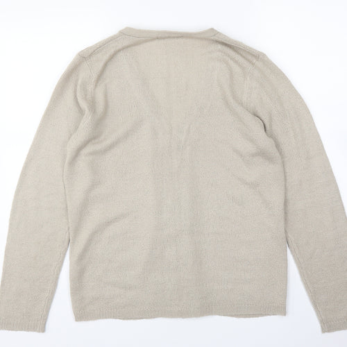 BM Womens Beige   Cardigan Jumper Size S