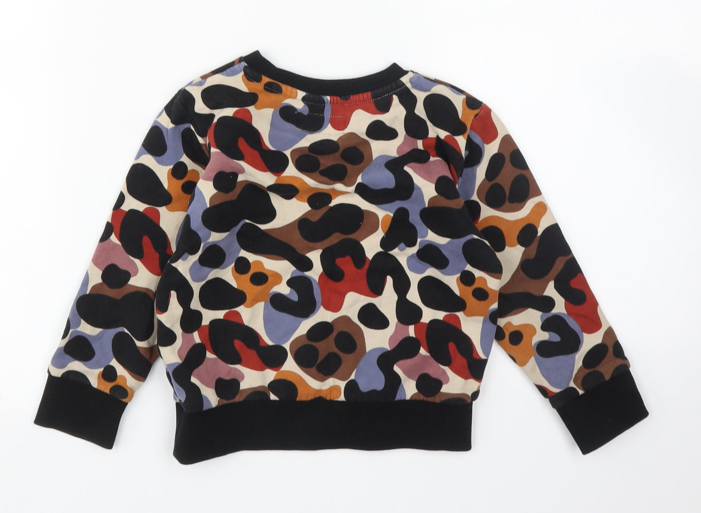 NEXT Girls Multicoloured Animal Print  Pullover Sweatshirt Size 2-3 Years