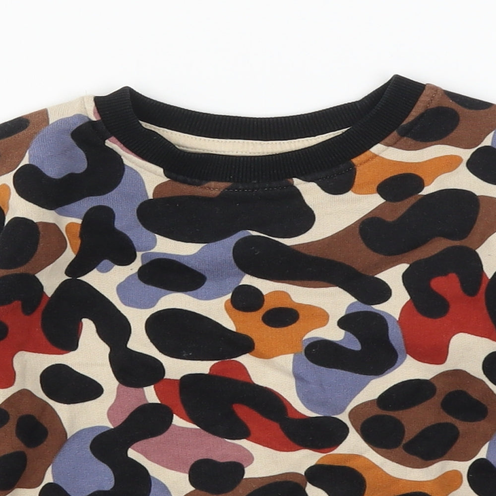 NEXT Girls Multicoloured Animal Print  Pullover Sweatshirt Size 2-3 Years