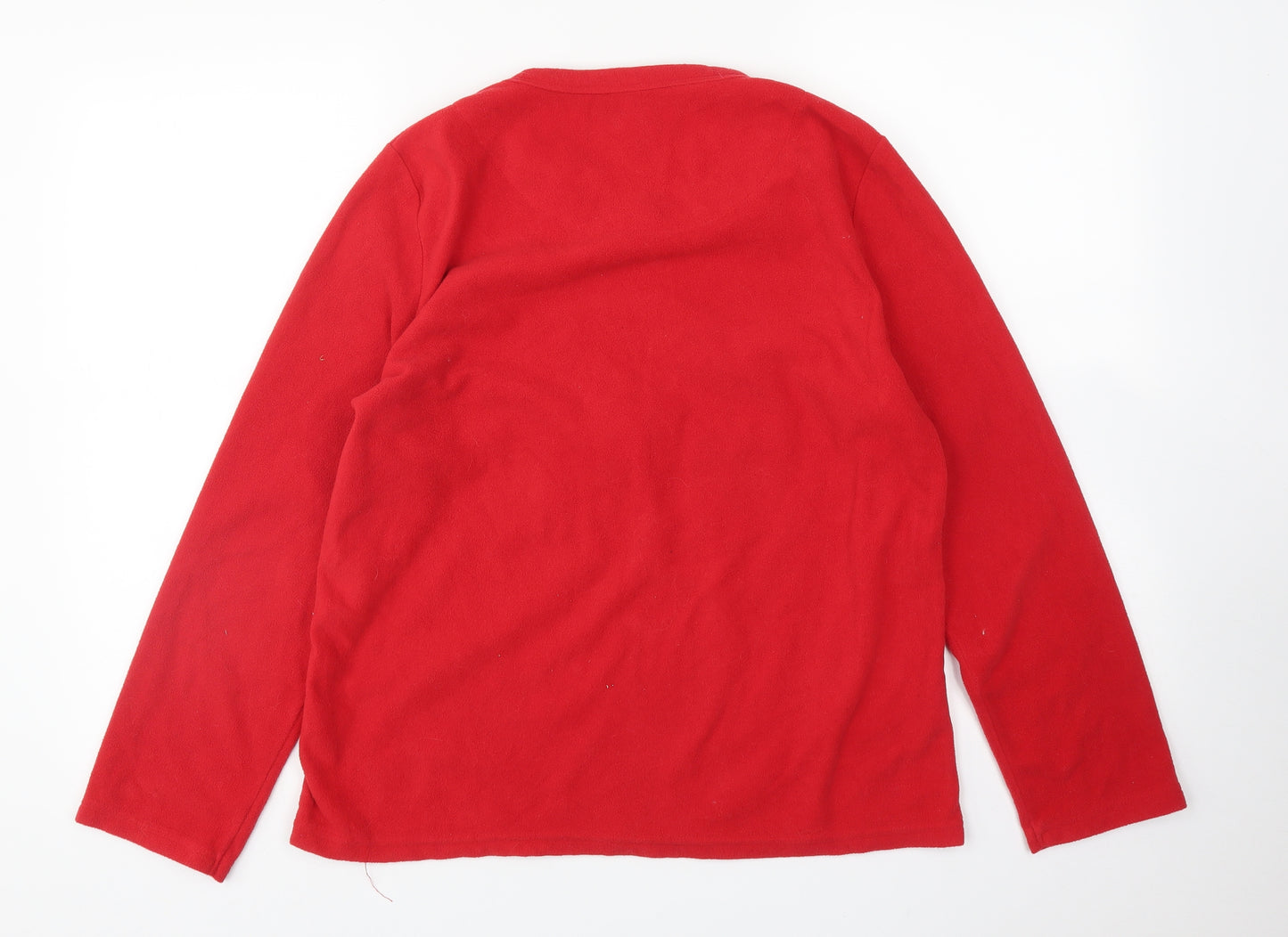 Snuggly and warm Womens Red   Top Pyjama Top Size S  - christmas