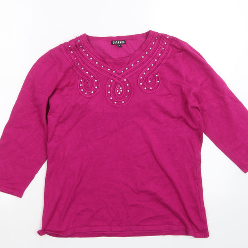 Casamia Womens Pink   Pullover Jumper Size S
