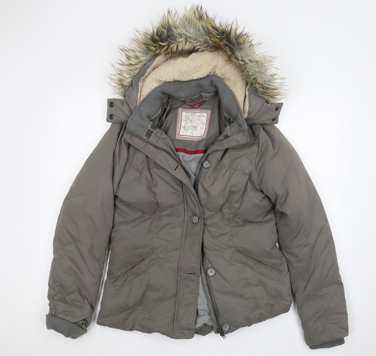 Fatface Womens Green   Parka Coat Size 12