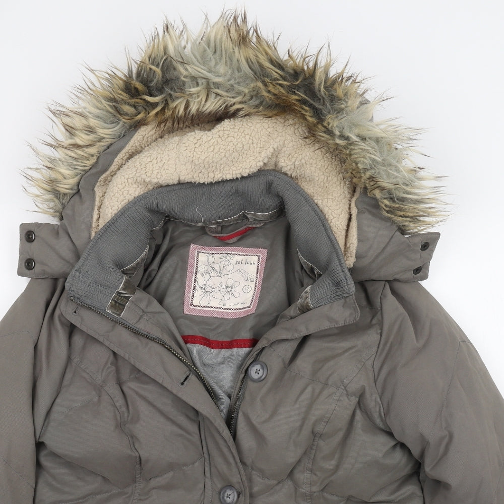Fatface Womens Green   Parka Coat Size 12