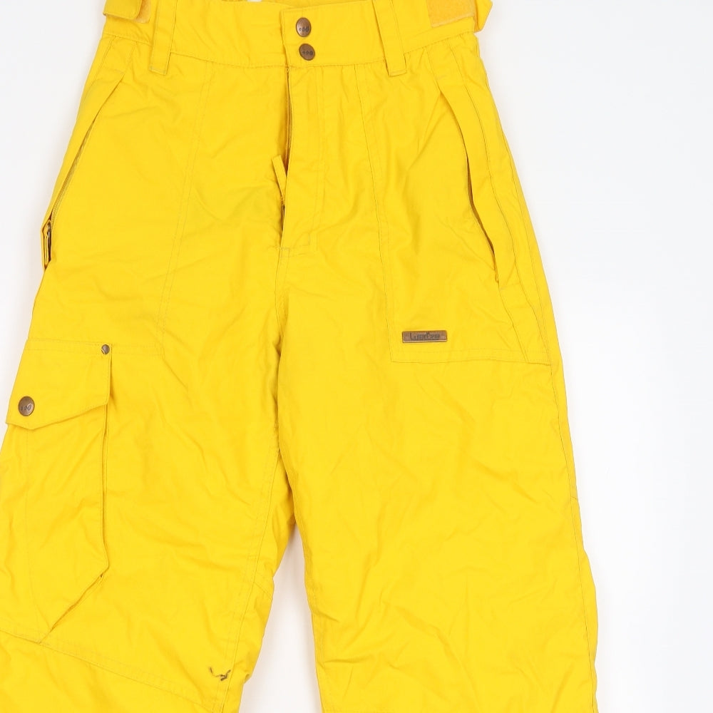 DECATHLON Boys Yellow   Snow Pants Trousers Size 12 Years
