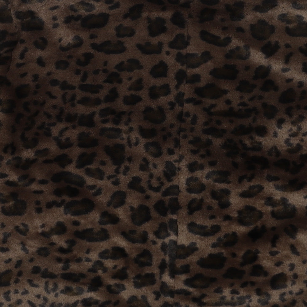 Agenda Womens Brown Animal Print  Jacket  Size 22