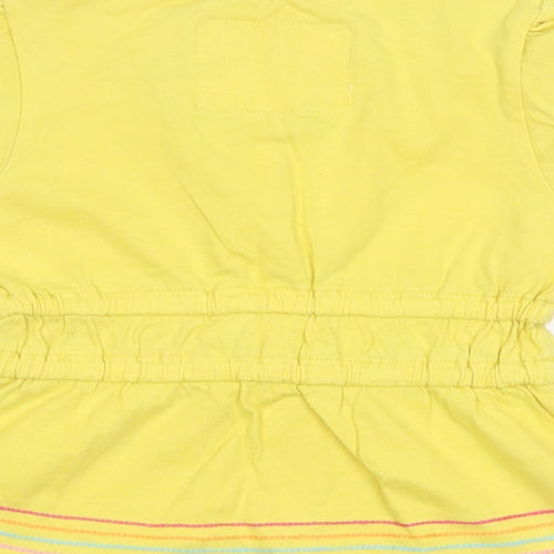 Debenhams Girls Yellow   Basic T-Shirt Size 12-18 Months