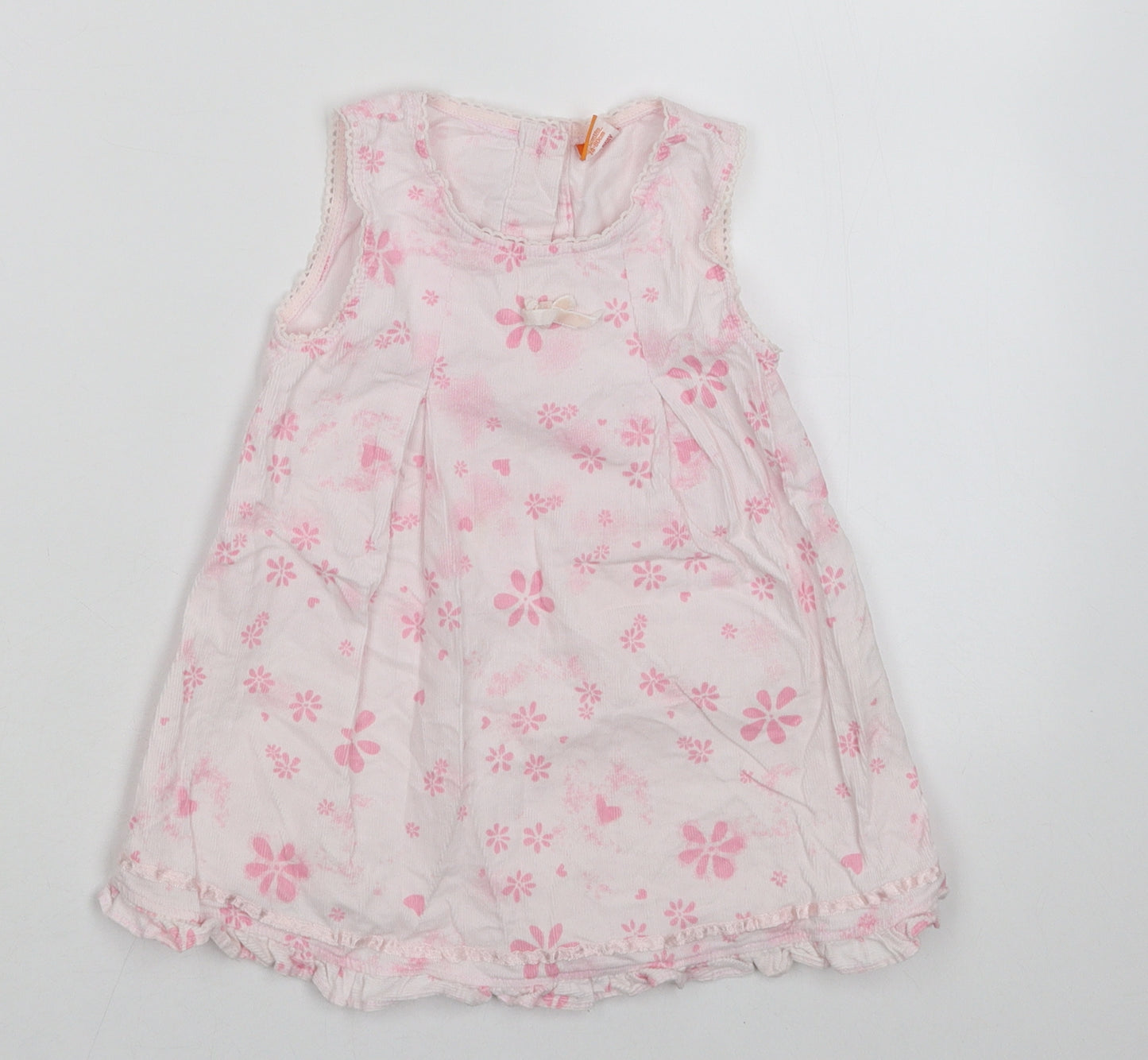 Mini Mode Girls Pink Floral  A-Line  Size 9-12 Months