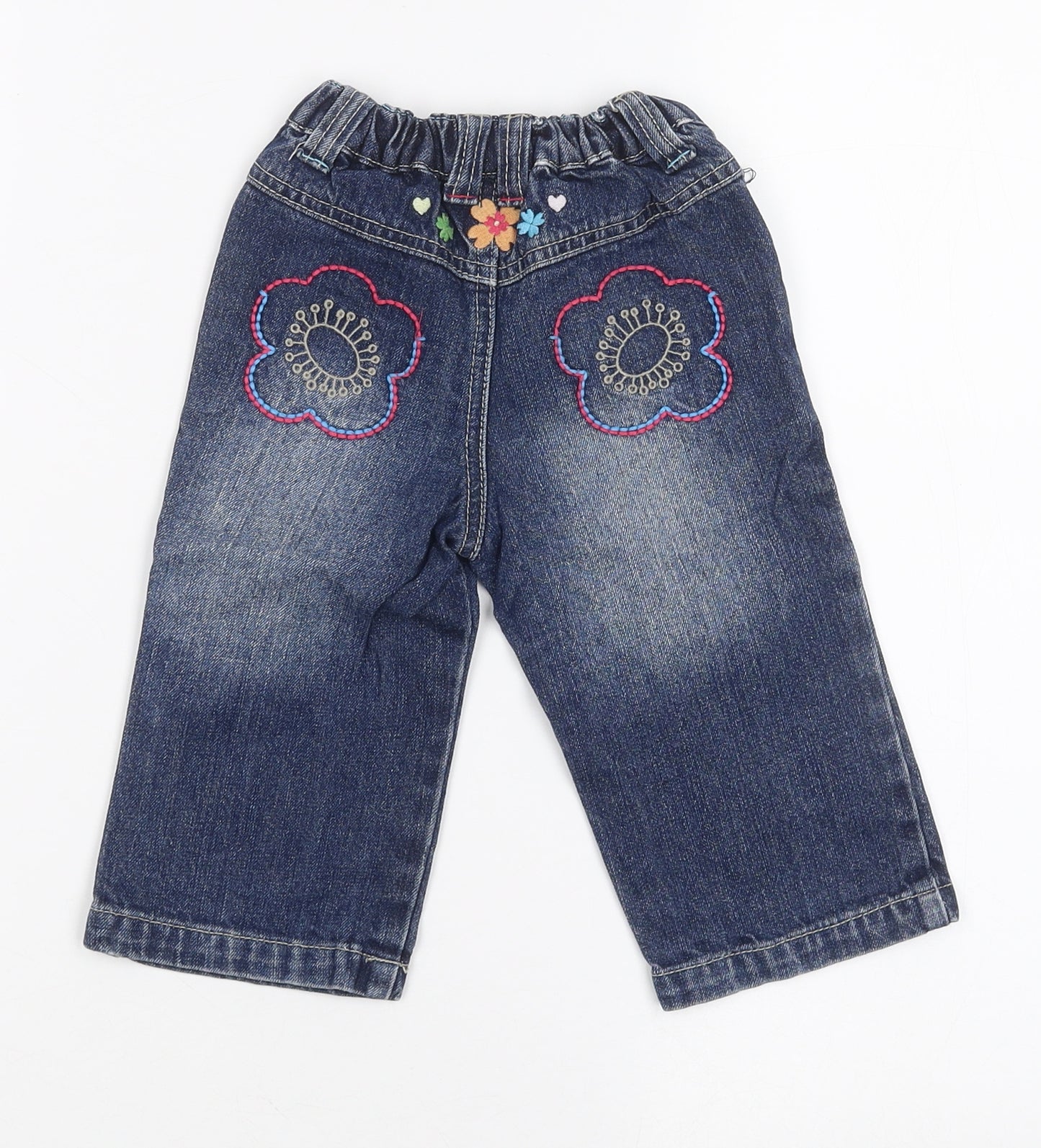 tigerliy Girls Blue Floral   Jeans Size 9 Months