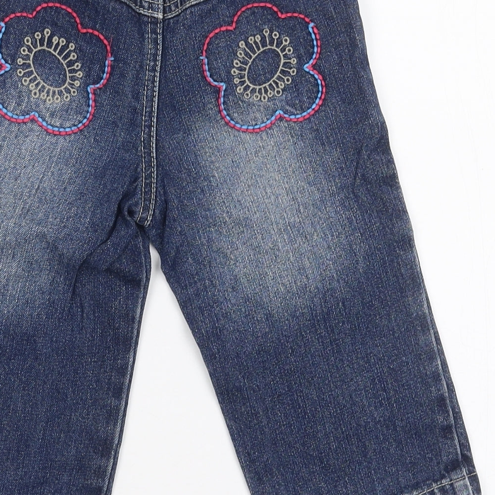 tigerliy Girls Blue Floral   Jeans Size 9 Months