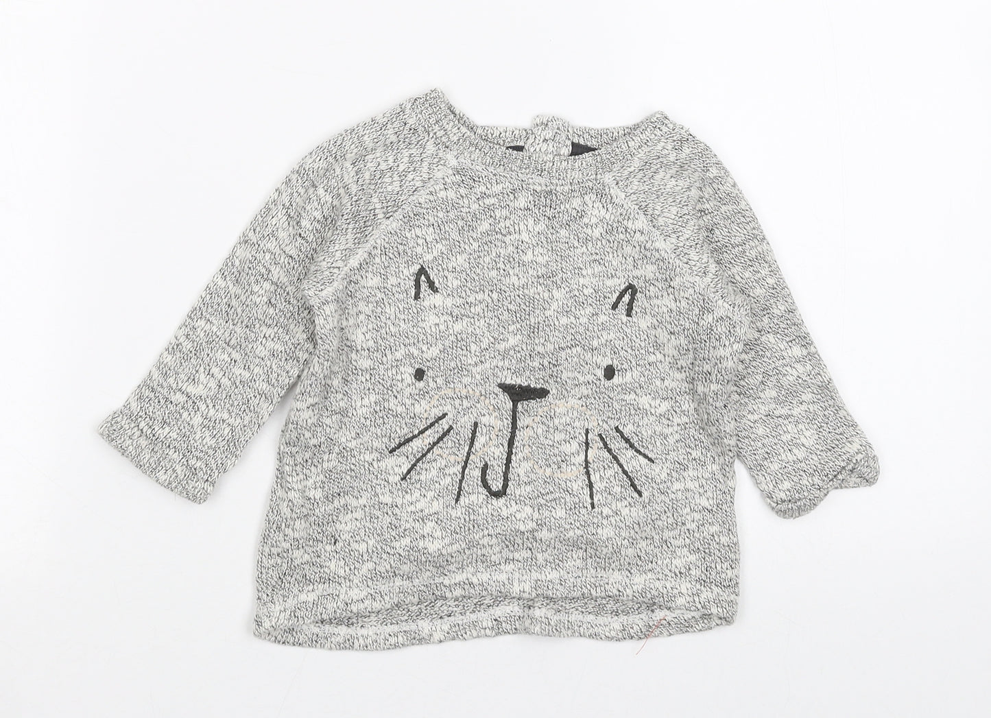 NEXT Girls Grey   Pullover Jumper Size 9-12 Months