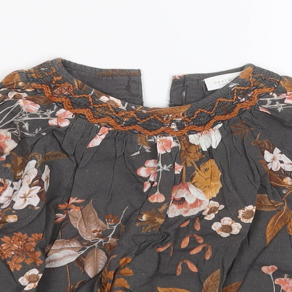 NEXT Girls Grey Floral  A-Line  Size 3-6 Months