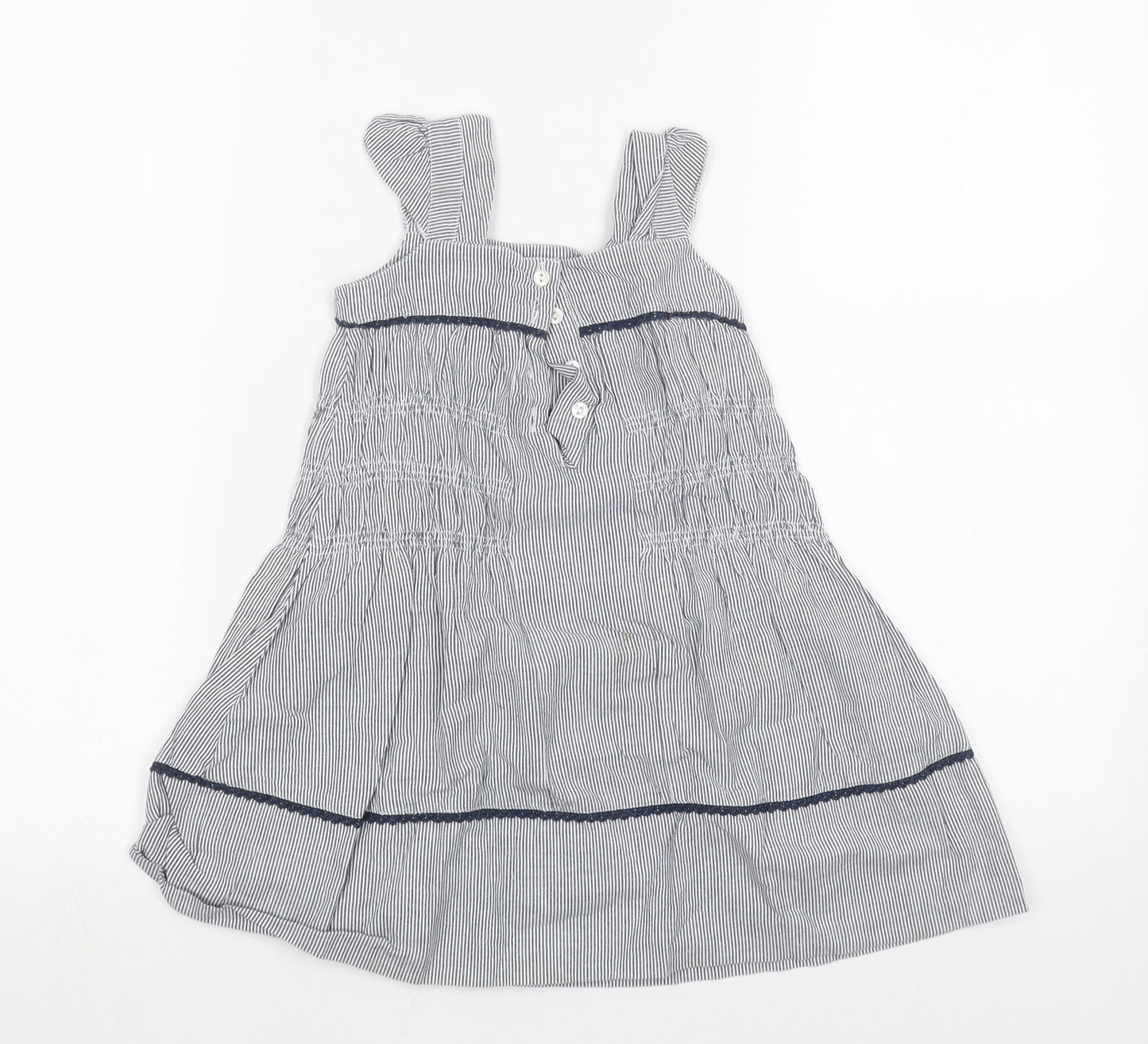 M&S Girls Multicoloured Striped  A-Line  Size 18-24 Months