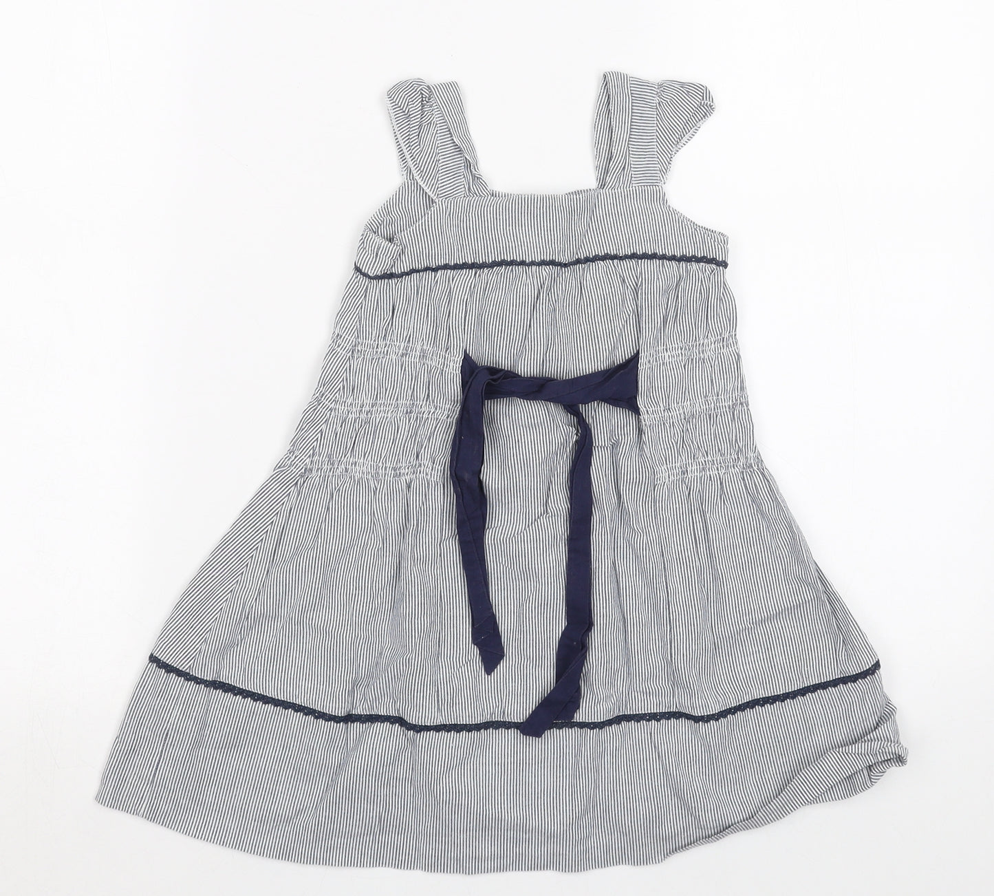 M&S Girls Multicoloured Striped  A-Line  Size 18-24 Months