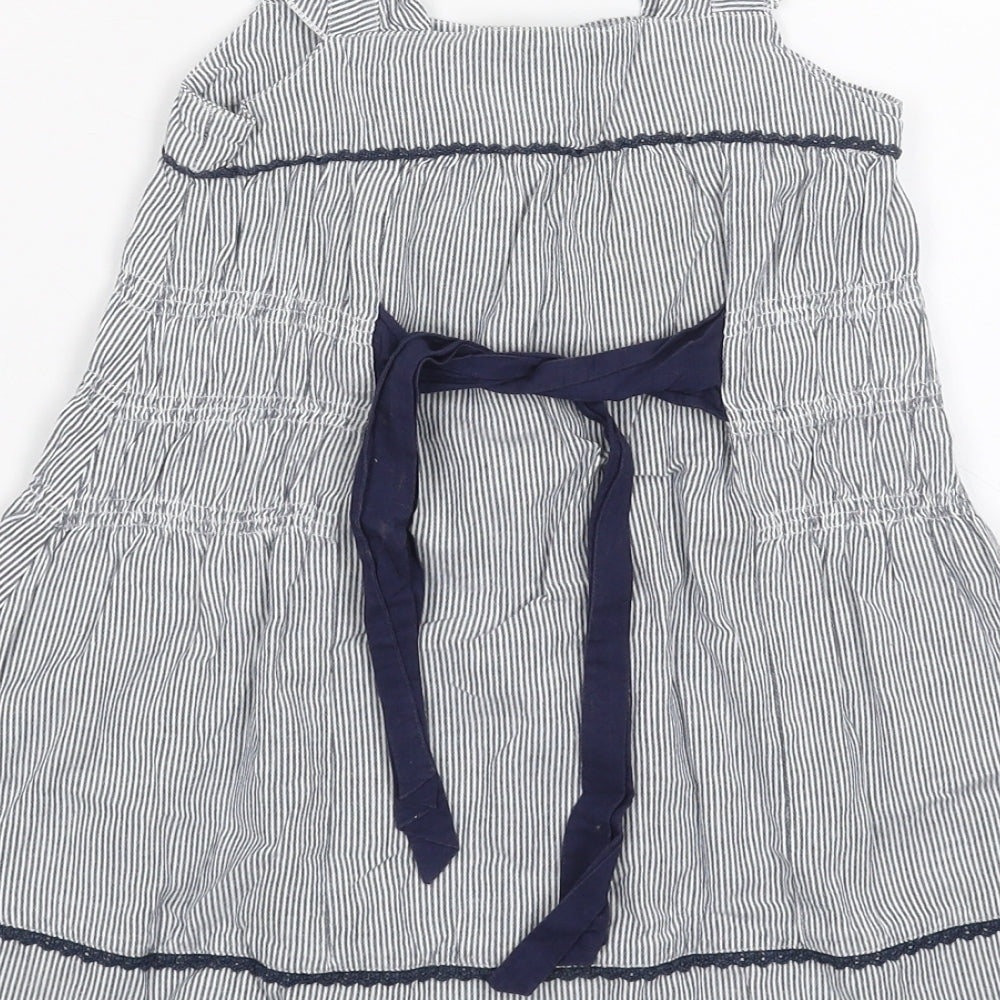 M&S Girls Multicoloured Striped  A-Line  Size 18-24 Months