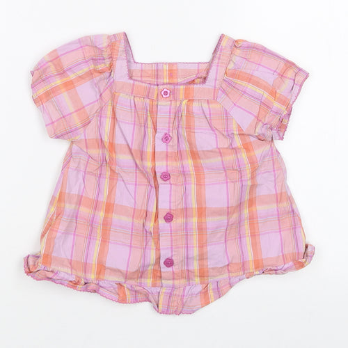 TU Girls Multicoloured Plaid  Basic Button-Up Size 12-18 Months