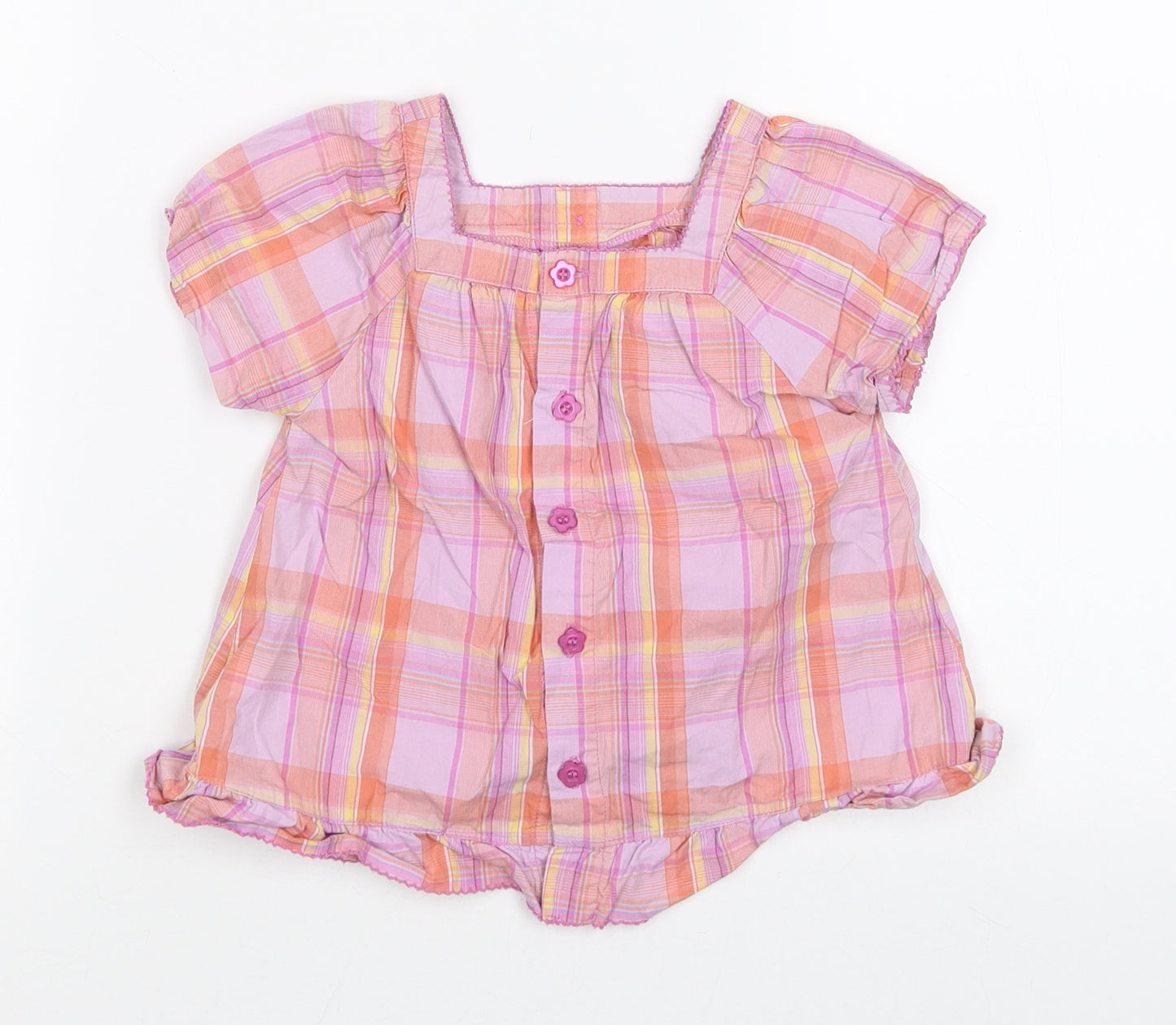 TU Girls Multicoloured Plaid  Basic Button-Up Size 12-18 Months