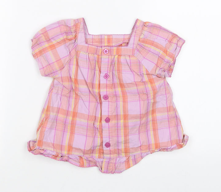 TU Girls Multicoloured Plaid  Basic Button-Up Size 12-18 Months